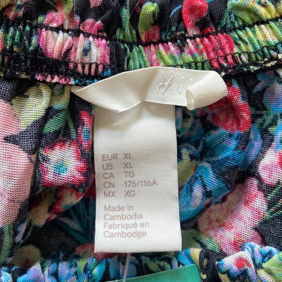 H & M Women's Floral Thin Shift Dress Swim Cover Up Size XL New with Tags - Picture 5 of 7